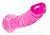 B Yours Plus Roar N Ride 8 Inch Transparent Dildo-Pink