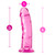 B Yours Plus Roar N Ride 8 Inch Transparent Dildo-Pink