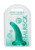 RealRock Crystal Clear Non Realistic 5 Inch Curved Dildo by Shots-Turquoise