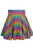 Stretch Lycra Skirt by Daisy Corsets-Rainbow Hearts Print