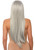 33" Long Straight Wig-Grey
