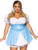 Dorothy Blue Gingham Dress Costume With Split Skirt