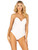 White Vinyl Boned Bodysuit by Leg Avenue