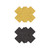 Pretty Pasties Glitter Cross Nipple Covers-Gold and Black