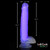 Lollicock 7" Glow In The Dark Silicone Dildo with Balls-Purple