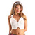 Schoolgirl White Collared Halter Crop Top by Fantasy Lingerie