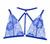 Allure Lingerie Margot Blue Bralette and Crotchless Panty Set