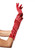 Red Elbow Length Satin Gloves