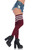 Burgundy Athletic Ribbed Thigh Highs with 3 Stripes