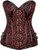 Black with Red Brocade Steampunk Gothic Corset by Daisy Corsets