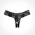 Allure Lingerie Adore Chiqui Love Black Crotchless Thong Panty