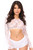 White Sheer Lace Bell Sleeve Peasant Top by Daisy Corsets