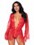 Love Affair Red Lace Teddy and Robe Set by Leg Avenue