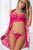 Berry Pink Bustier Thong and Cover Up Set by G World Intimates