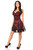 Lavish Red Satin with Black Lace Overlay Corset Dress by Daisy Corsets