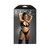 Black Wetlook Bralette and Crotchless Panty Set by Fantasy Lingerie
