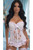 Daisy Corsets White Lycra and Lace Bustier Corset