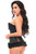 Daisy Corsets Black Lycra and Lace Bustier Corset