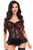 Daisy Corsets Red Lycra and Black Lace Bustier Corset