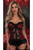 Daisy Corsets Red Lycra and Black Lace Bustier Corset