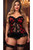 Daisy Corsets Red Lycra and Black Lace Bustier Corset