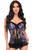 Daisy Corsets Light Purple Lycra and Black Lace Bustier Corset