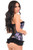 Daisy Corsets Light Purple Lycra and Black Lace Bustier Corset