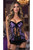 Daisy Corsets Light Purple Lycra and Black Lace Bustier Corset