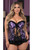 Daisy Corsets Light Purple Lycra and Black Lace Bustier Corset