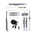 Shots Ouch! Paris Collection Gray Bondage Kit with Bag