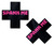 Pastease Liquid Black Cross Spank Me Faux Leather Nipple Pasties