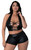 Lust Fetish Thalia Black Halter Top and Hot Pants Set