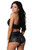Lust Fetish Thalia Black Halter Top and Hot Pants Set