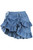 Daisy Corsets Blue Denim Ruched Skirt