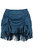 Daisy Corsets Blue Suede Ruched Skirt with Fringe