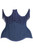Daisy Corsets Dark Blue Denim Under Bust Cincher Corset with Fringe