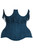Daisy Corsets Blue Suede Under Bust Corset with Fringe