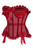 Daisy Corsets Dark Red Mesh and Velvet Burlesque Bustier Corset