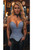 Daisy Corsets Light Blue Denim Deep Plunge Corset