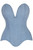 Daisy Corsets Light Blue Denim Deep Plunge Corset