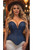 Daisy Corsets Dark Blue Denim Deep Plunge Corset