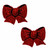 Ravish Me Red Glitter Bow Nipple Cover Pasties