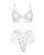 Elena White and Blue Floral Embroidered Bra G-String Set