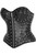 Daisy Corsets Black Faux Leather Bustier Corset Top with Rivets