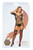 Black Fishnet and Lace Print Bodystocking with Legs