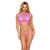 Hot Pink Rhinestone Open Bodysuit