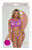 Hot Pink Rhinestone Open Bodysuit