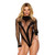 Black Rhinestone High Neck Bodysuit