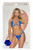Royal Blue Rhinestone Bra And Panty Set