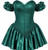 Daisy Corsets Emerald Green Brocade Corset Dress